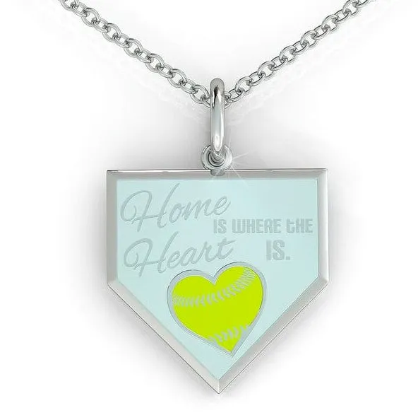 Home is where the Heart is - Softball (.925 silver)