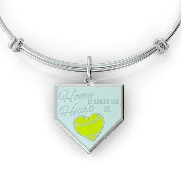 Home is where the Heart is - Softball (.925 silver)