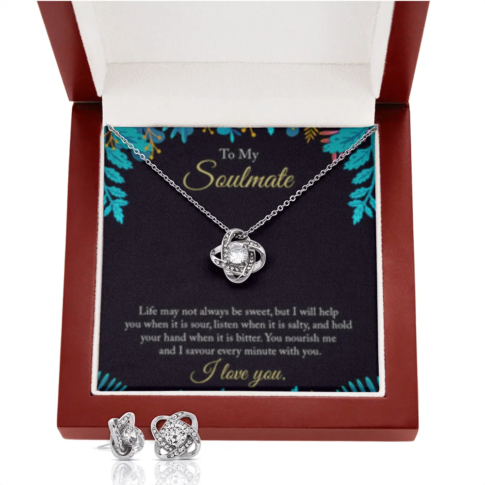 I cherish moments with you-Love Knot Jewelry Set for Soulmate