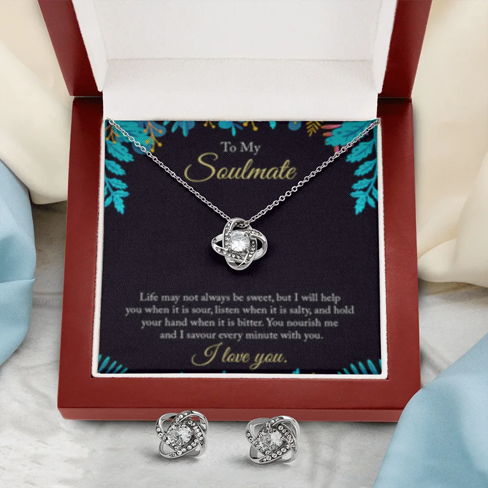 I cherish moments with you-Love Knot Jewelry Set for Soulmate