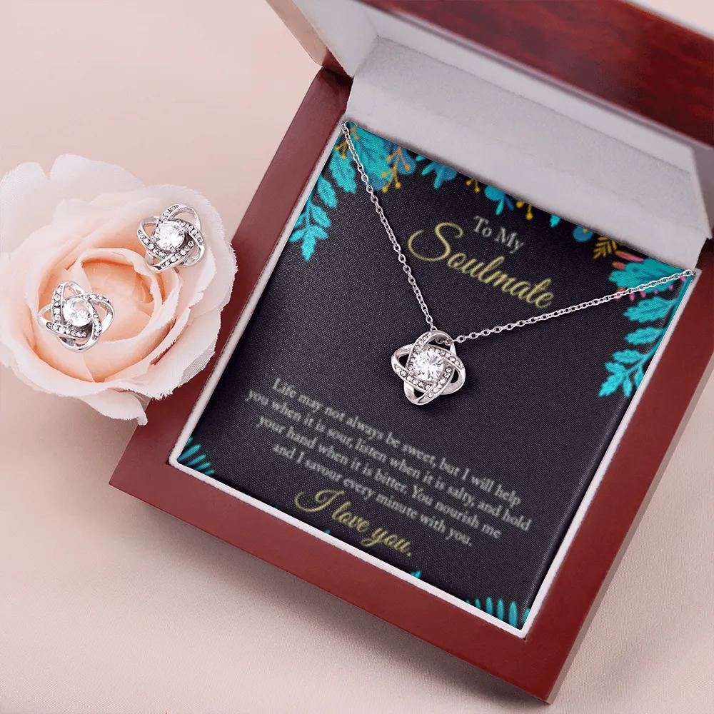 I cherish moments with you-Love Knot Jewelry Set for Soulmate
