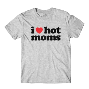 I Heart Hot Moms Grey Tee