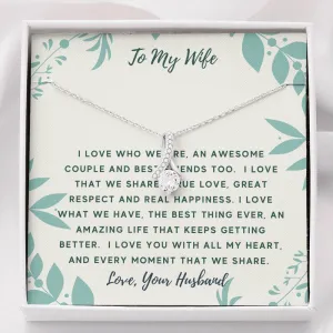 I love who we are-Alluring Beauty Solitaire Necklace for Wife