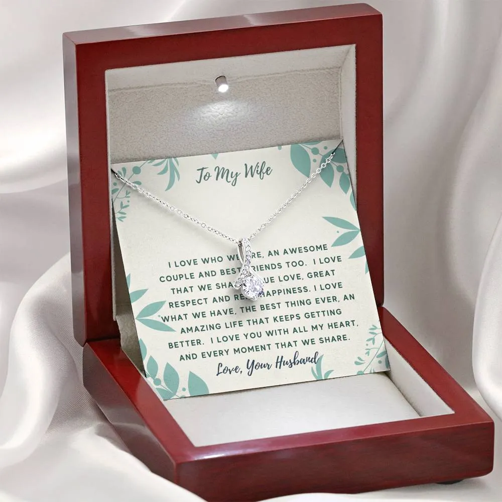 I love who we are-Alluring Beauty Solitaire Necklace for Wife