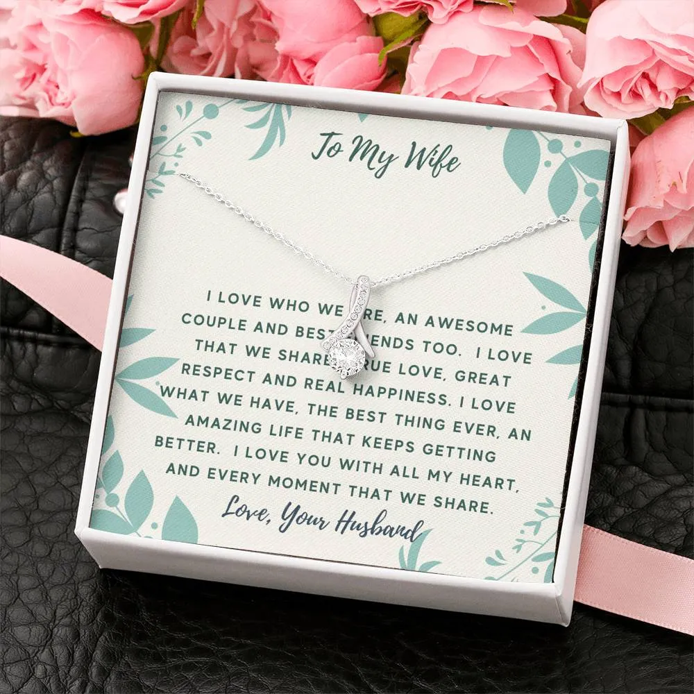 I love who we are-Alluring Beauty Solitaire Necklace for Wife
