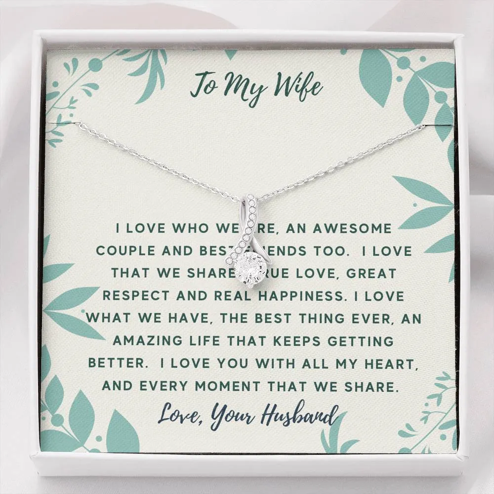 I love who we are-Alluring Beauty Solitaire Necklace for Wife