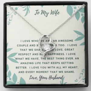 I love who we are-Forever Love Heart Necklace for Wife