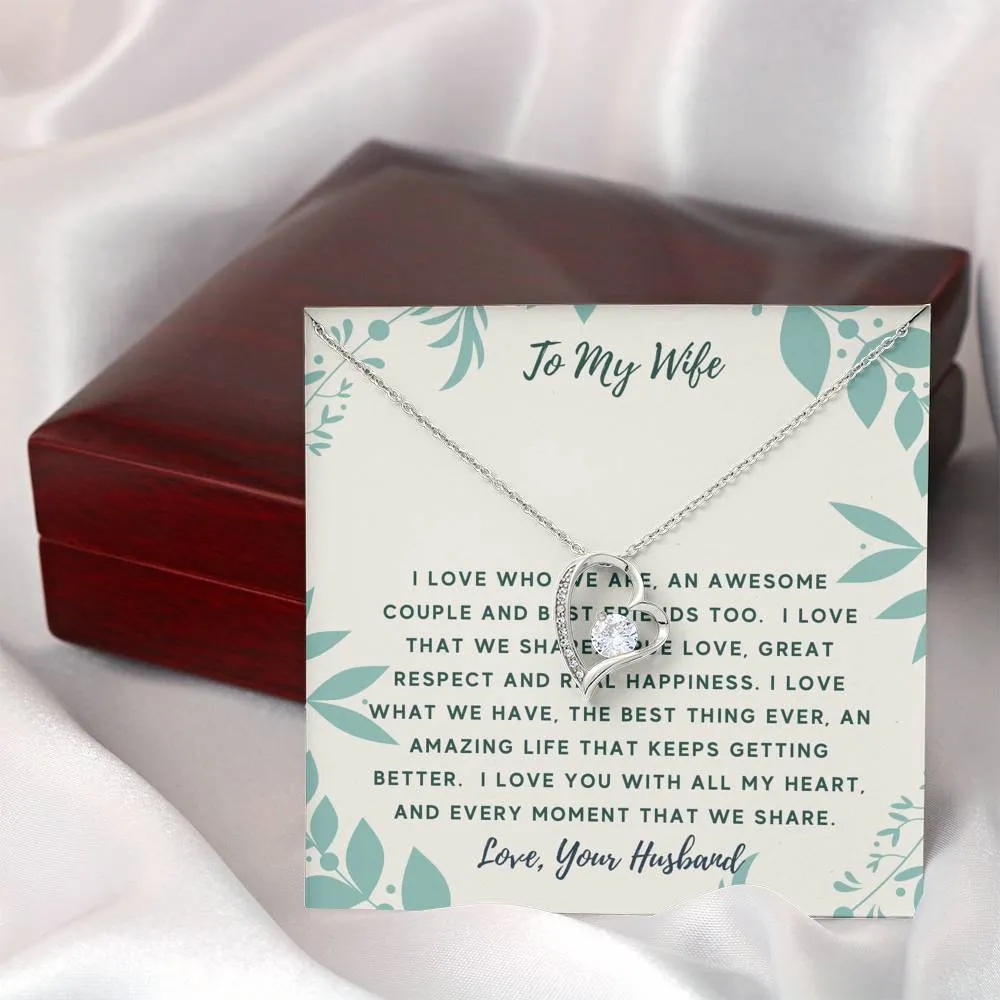 I love who we are-Forever Love Heart Necklace for Wife