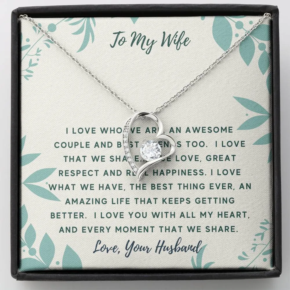 I love who we are-Forever Love Heart Necklace for Wife