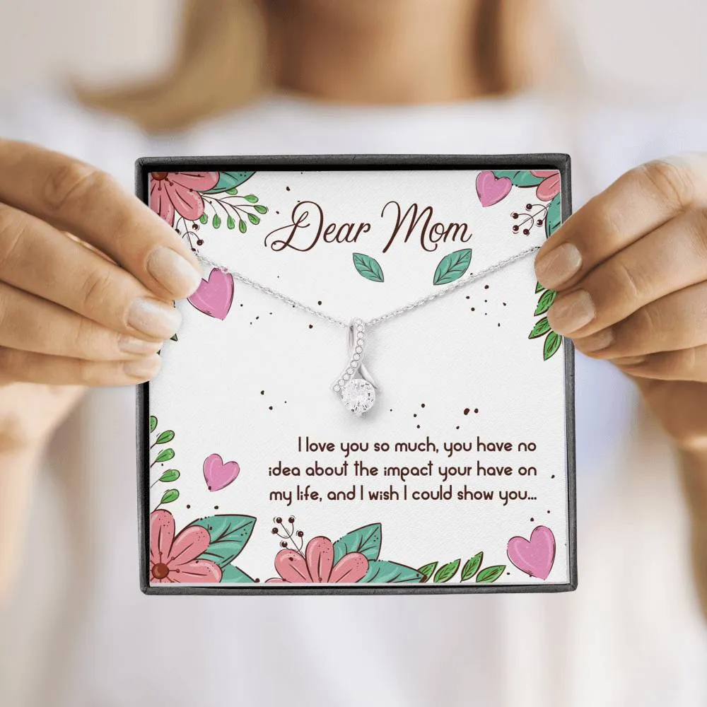 I love you so much-Alluring Beauty Solitaire Necklace for Mom