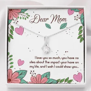I love you so much-Alluring Beauty Solitaire Necklace for Mom