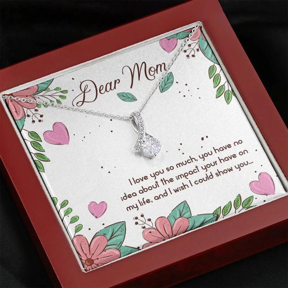 I love you so much-Alluring Beauty Solitaire Necklace for Mom