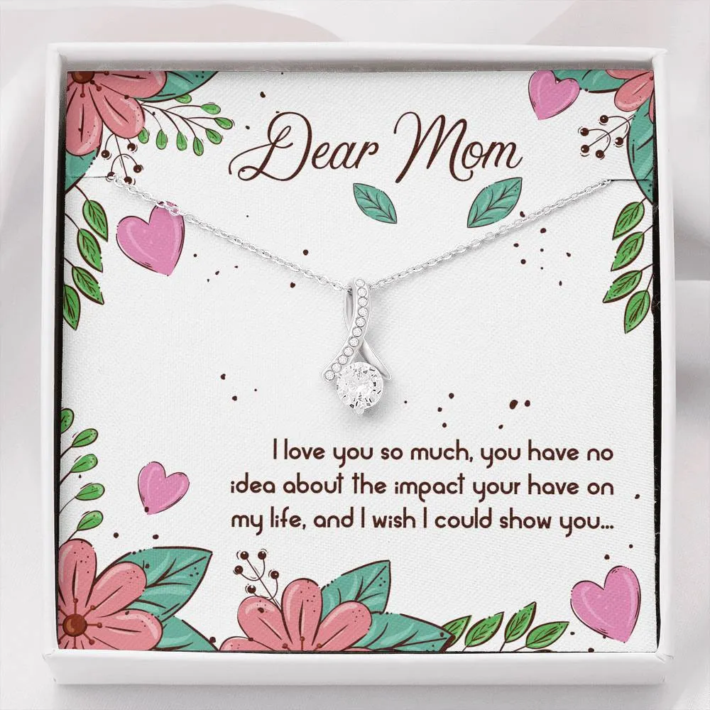 I love you so much-Alluring Beauty Solitaire Necklace for Mom