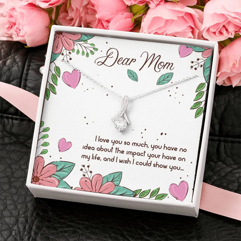 I love you so much-Alluring Beauty Solitaire Necklace for Mom