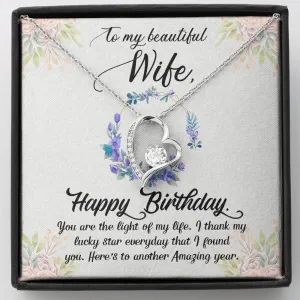 I thank my lucky stars-Sentimental Heart Necklace for Wife's Birthday
