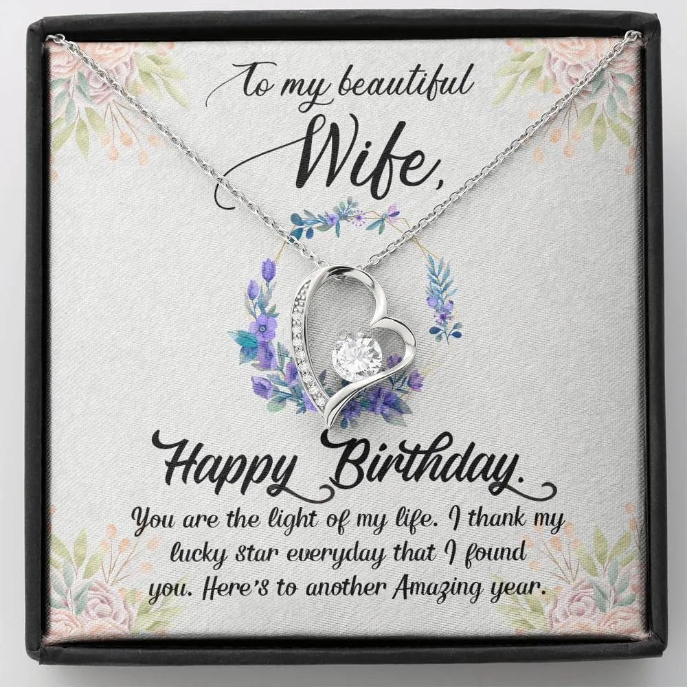 I thank my lucky stars-Sentimental Heart Necklace for Wife's Birthday