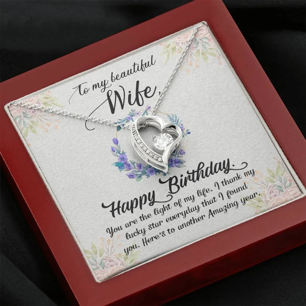 I thank my lucky stars-Sentimental Heart Necklace for Wife's Birthday