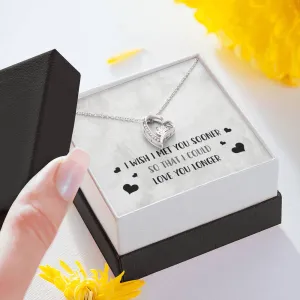 I Wish I Met You Sooner Heart and Cubic Necklace