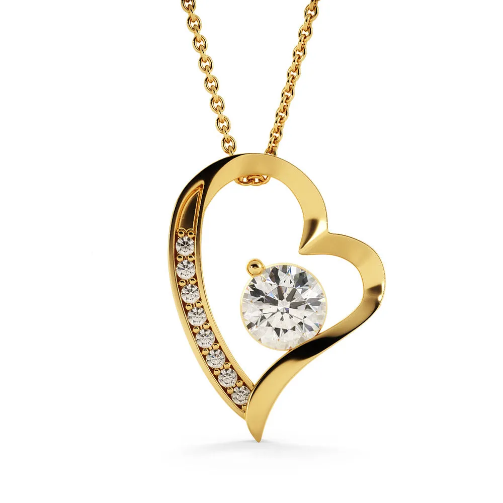 I’m so lucky to have you-Forever Love Heart Necklace for Daughter