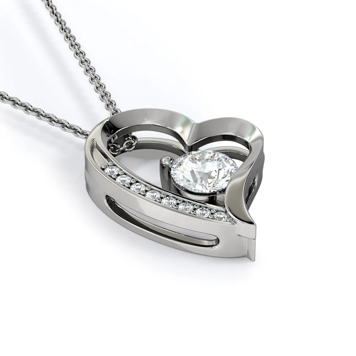 I’m so lucky to have you-Forever Love Heart Necklace for Daughter