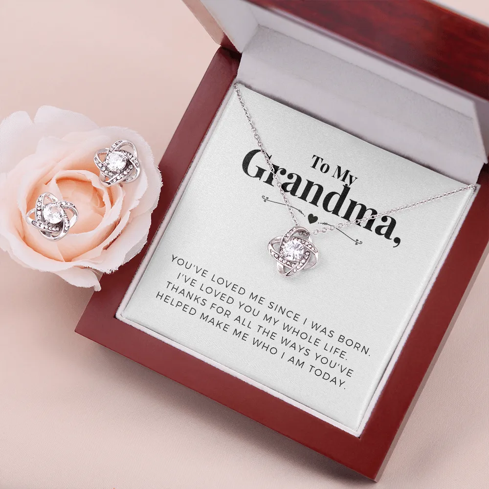 I’ve loved you my whole life-Love Knot Jewelry Set for Grandma