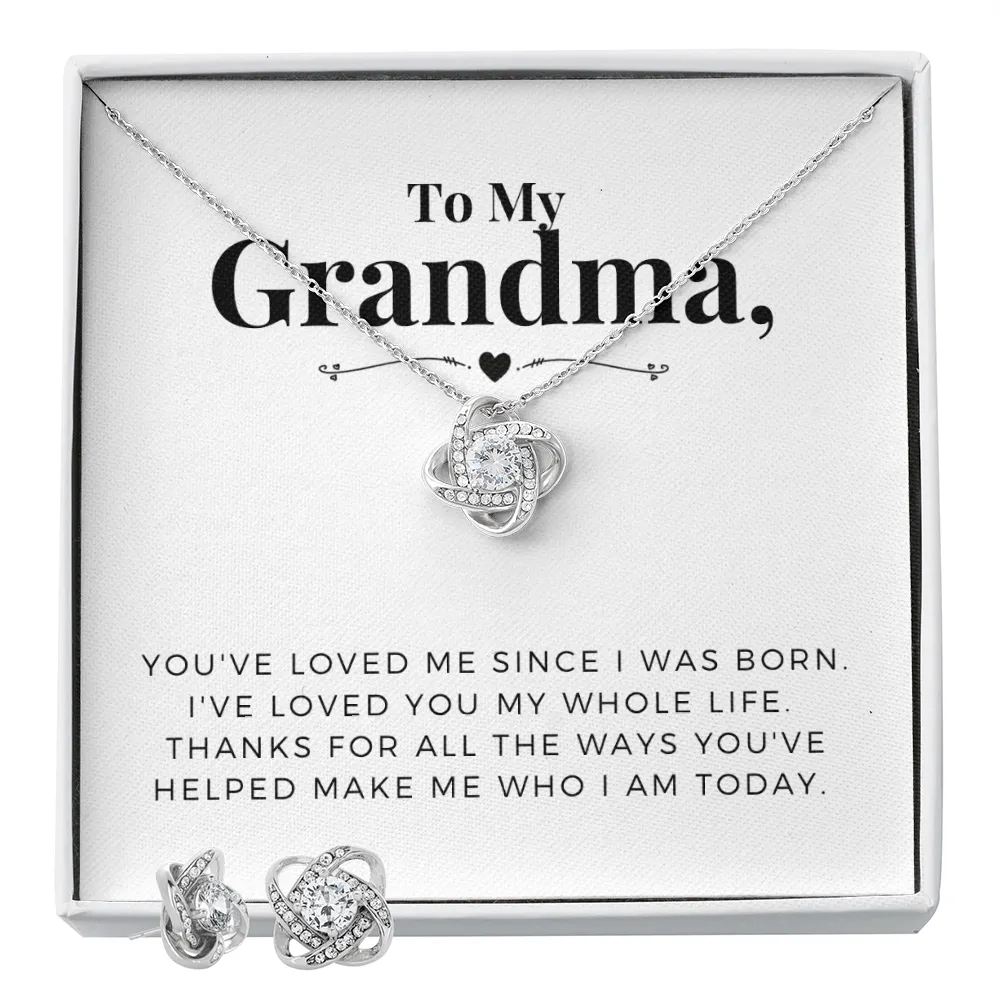 I’ve loved you my whole life-Love Knot Jewelry Set for Grandma