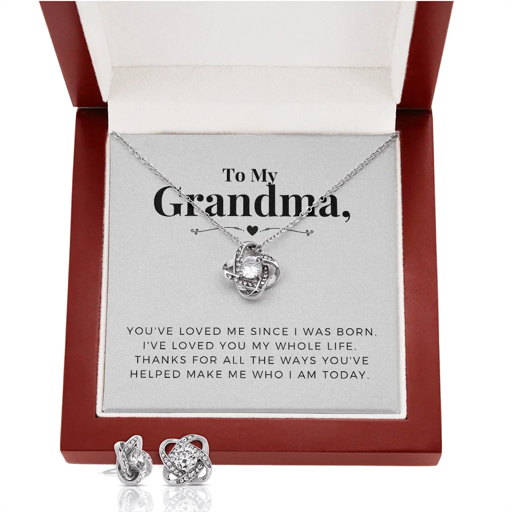 I’ve loved you my whole life-Love Knot Jewelry Set for Grandma