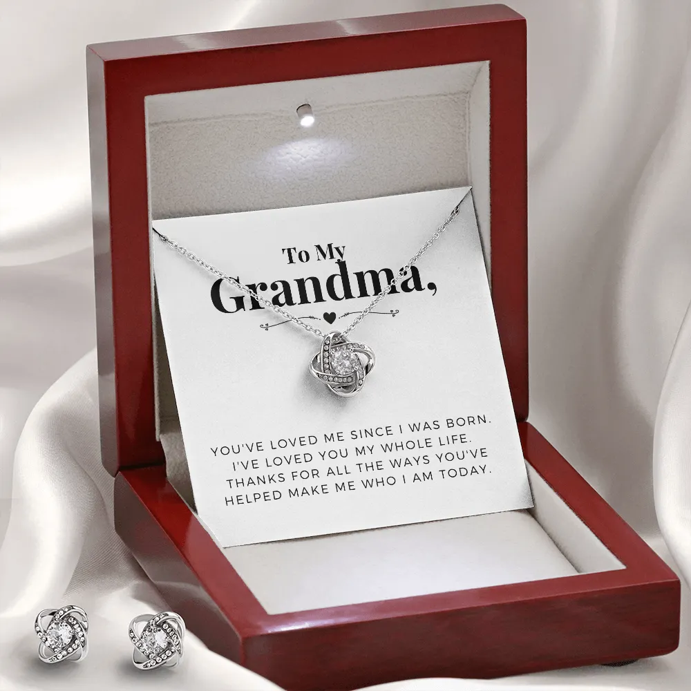 I’ve loved you my whole life-Love Knot Jewelry Set for Grandma
