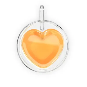 Kendall Heart Double Walled Glass Tea Mug