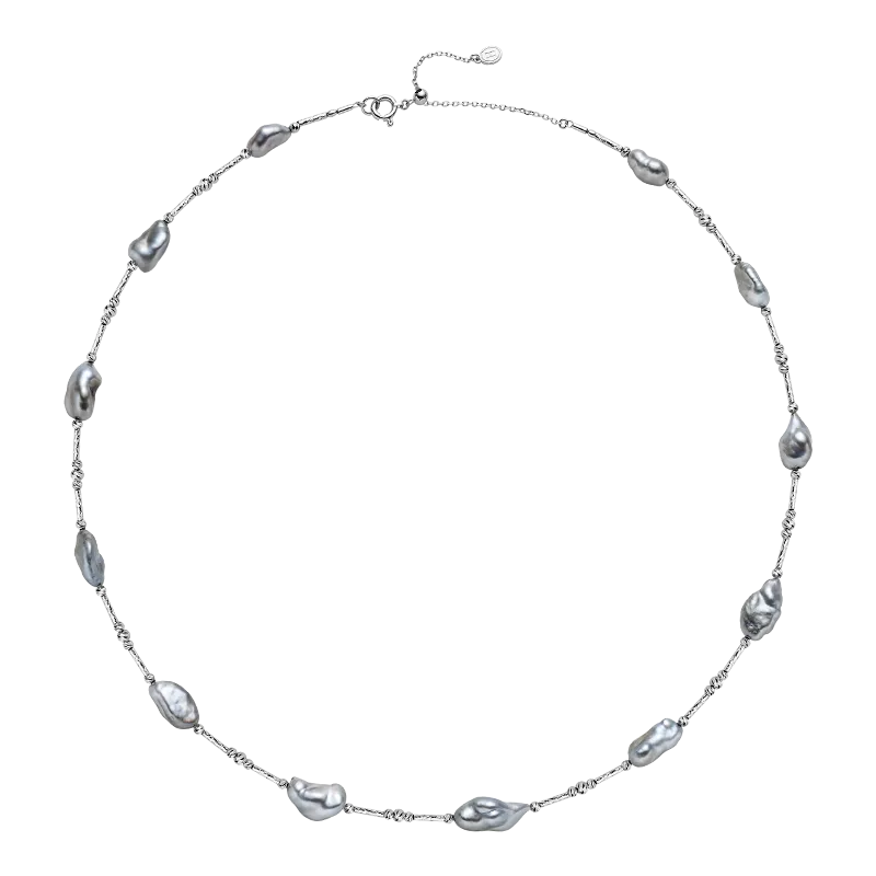 Keshi Pearl 18K Gold Dazzling Starry Necklace