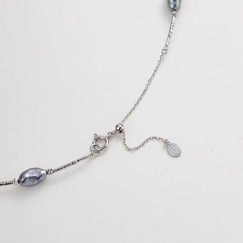 Keshi Pearl 18K Gold Dazzling Starry Necklace