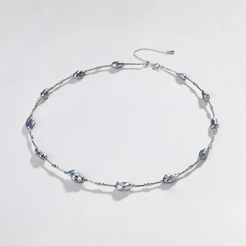 Keshi Pearl 18K Gold Dazzling Starry Necklace