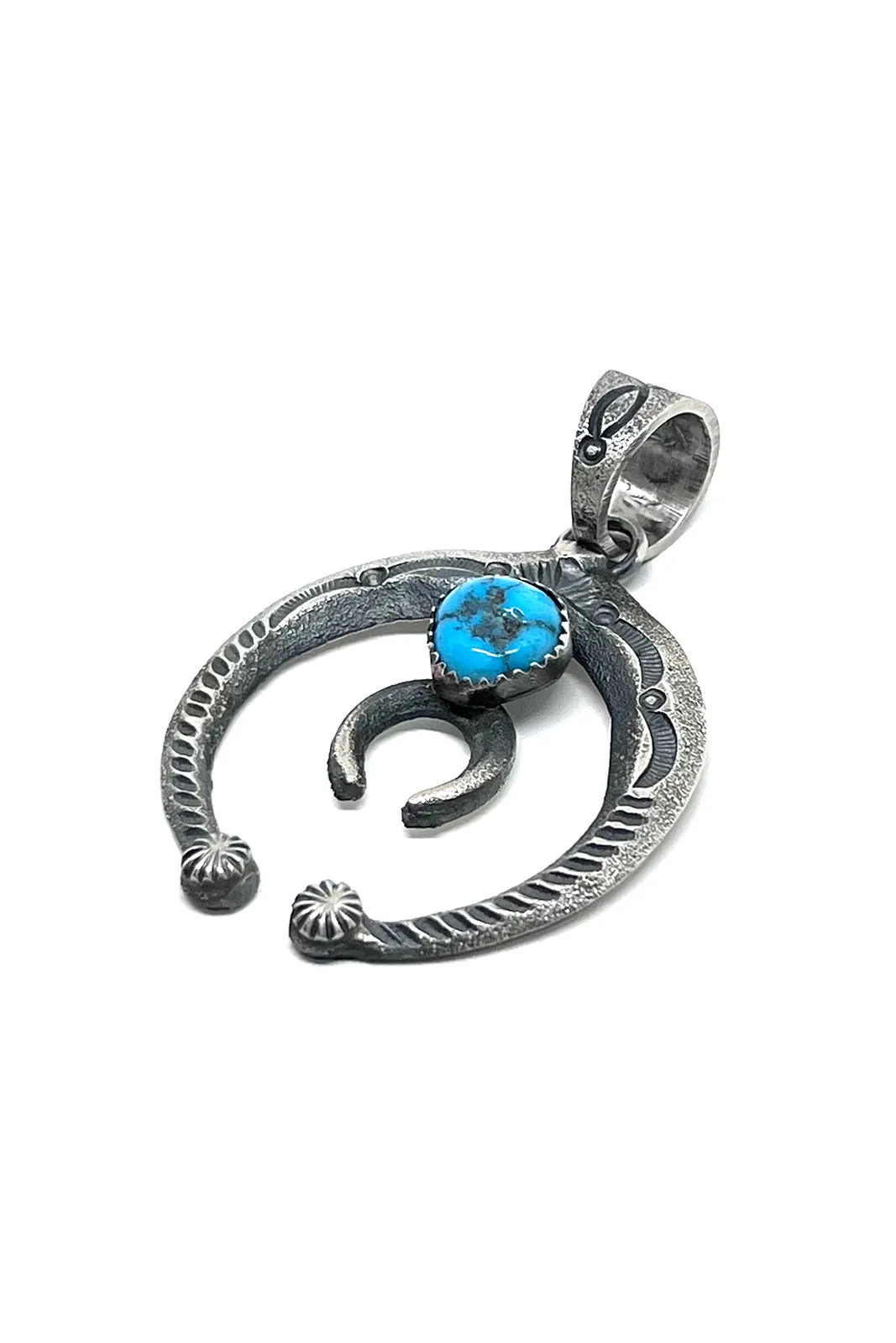 Kingman Turquoise Naja Pendant