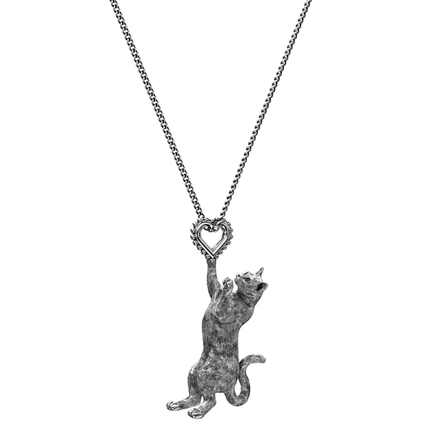 Kitty Cat Heart Charm