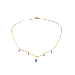 Lavender Crystal Cascade Necklace