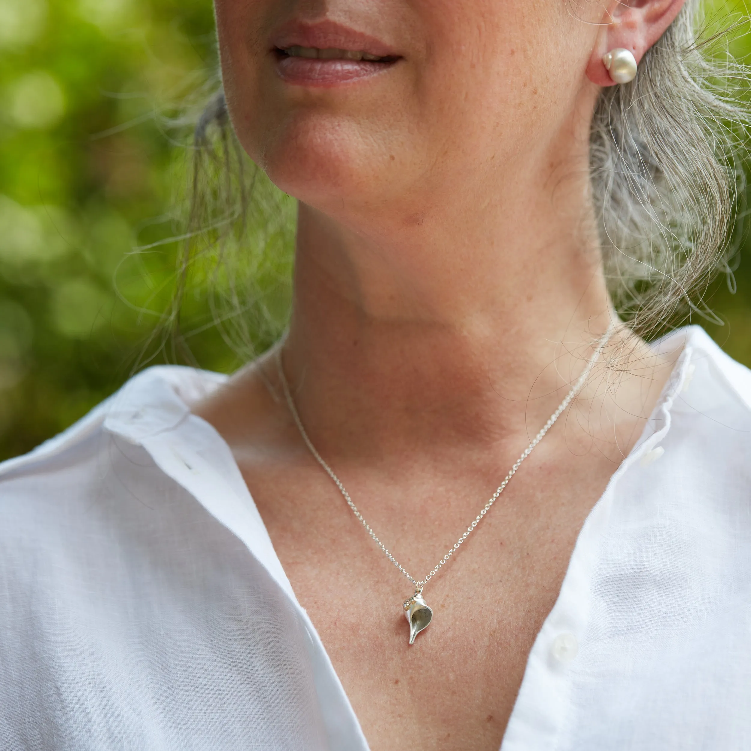 Little Whelk Shell Ruthie B. Necklace