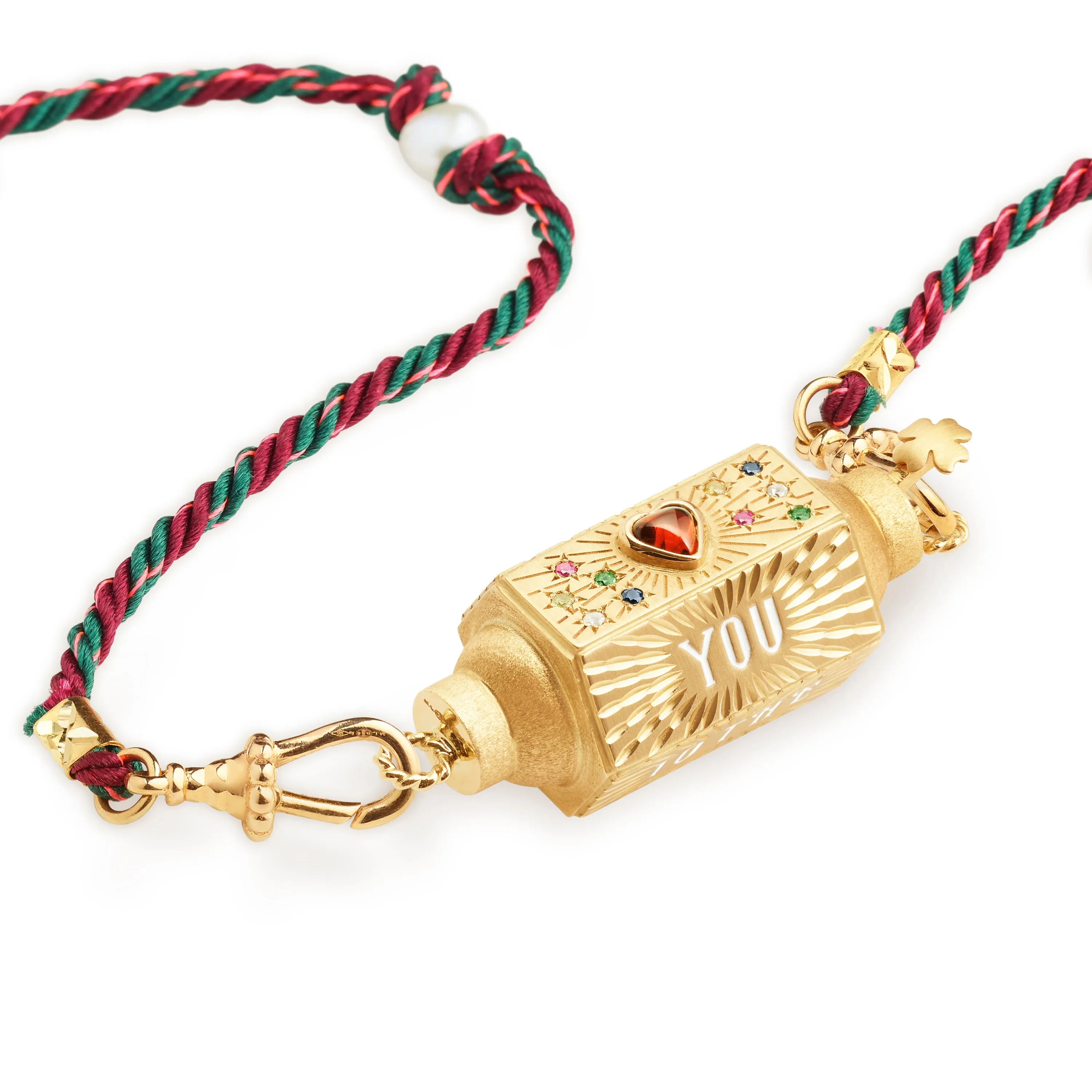Love You Multicolored Sapphire Locket