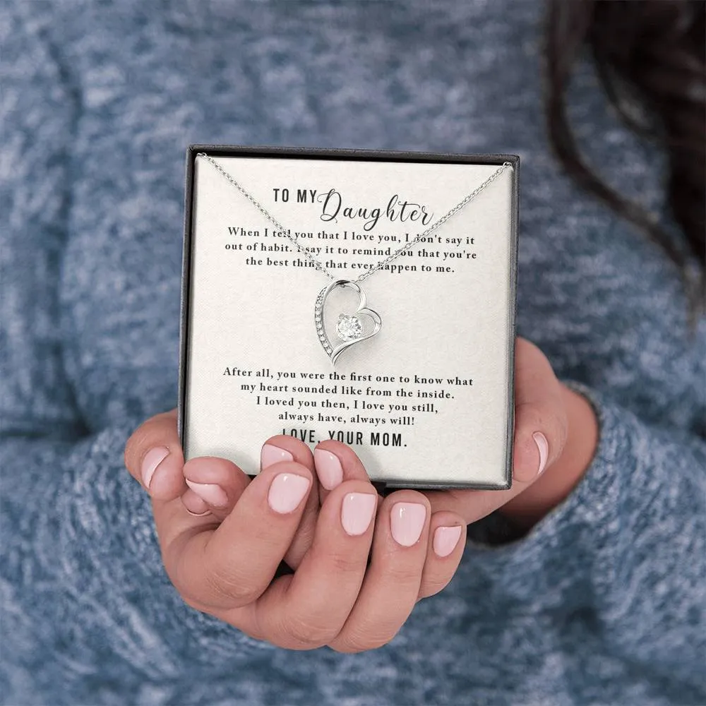 Love you still-Heart Necklace for Daughter, From Mom