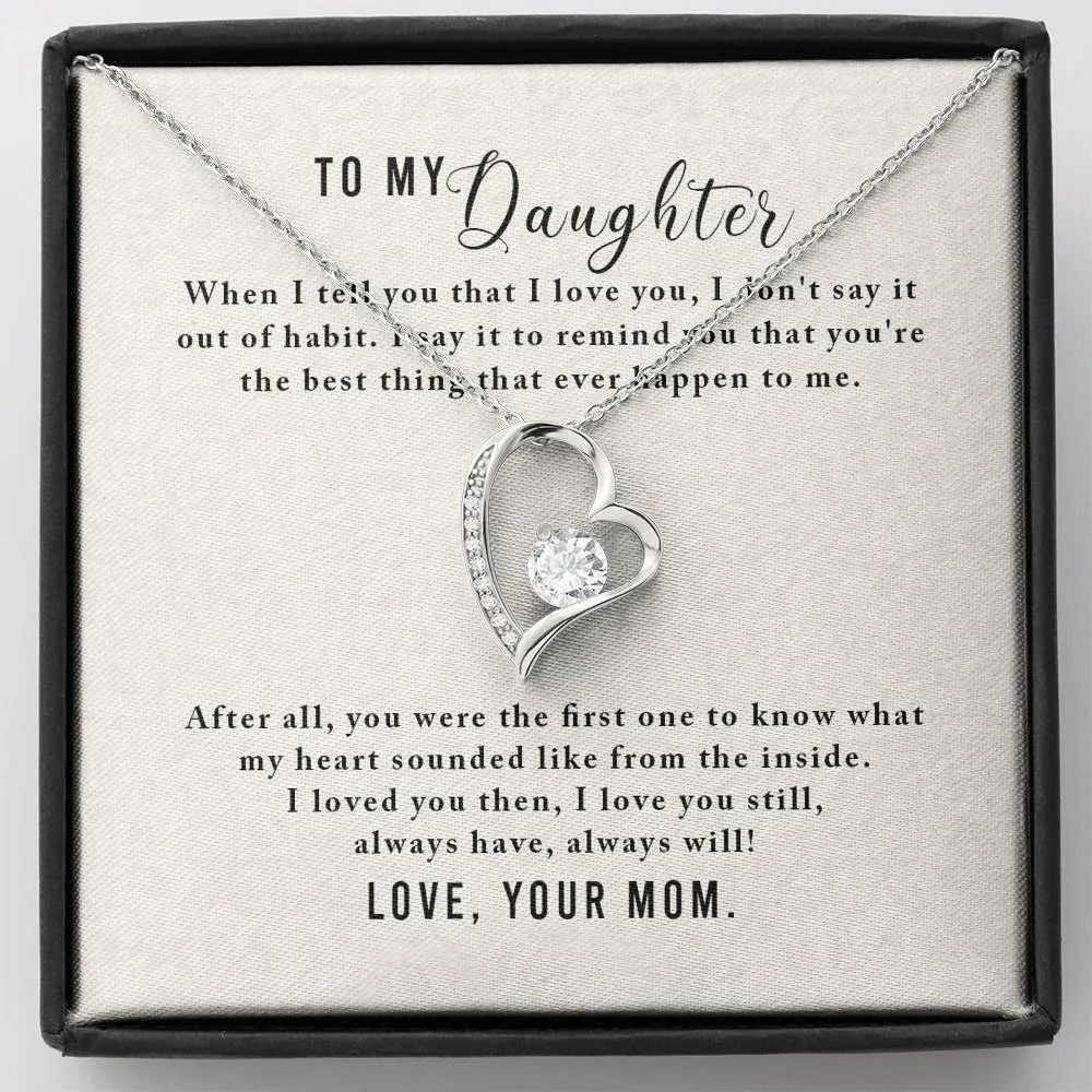 Love you still-Heart Necklace for Daughter, From Mom