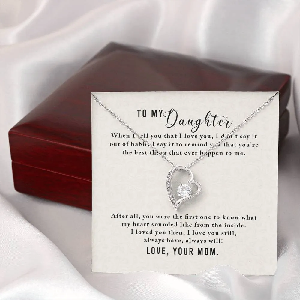 Love you still-Heart Necklace for Daughter, From Mom