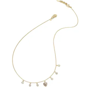 Luminosity 20K Necklace with Silky Brown Rose Cut Diamonds