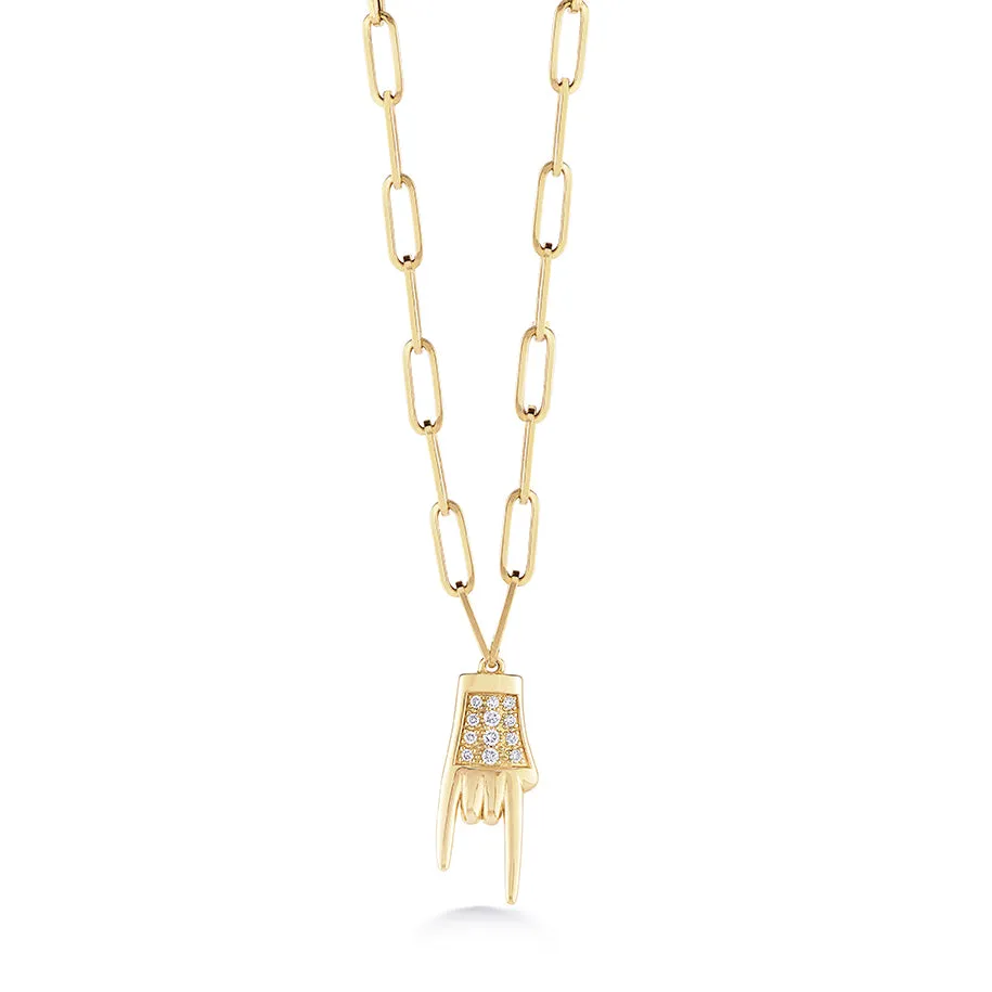 Men's Collection Gold & Diamond Mano Cornuto Charm
