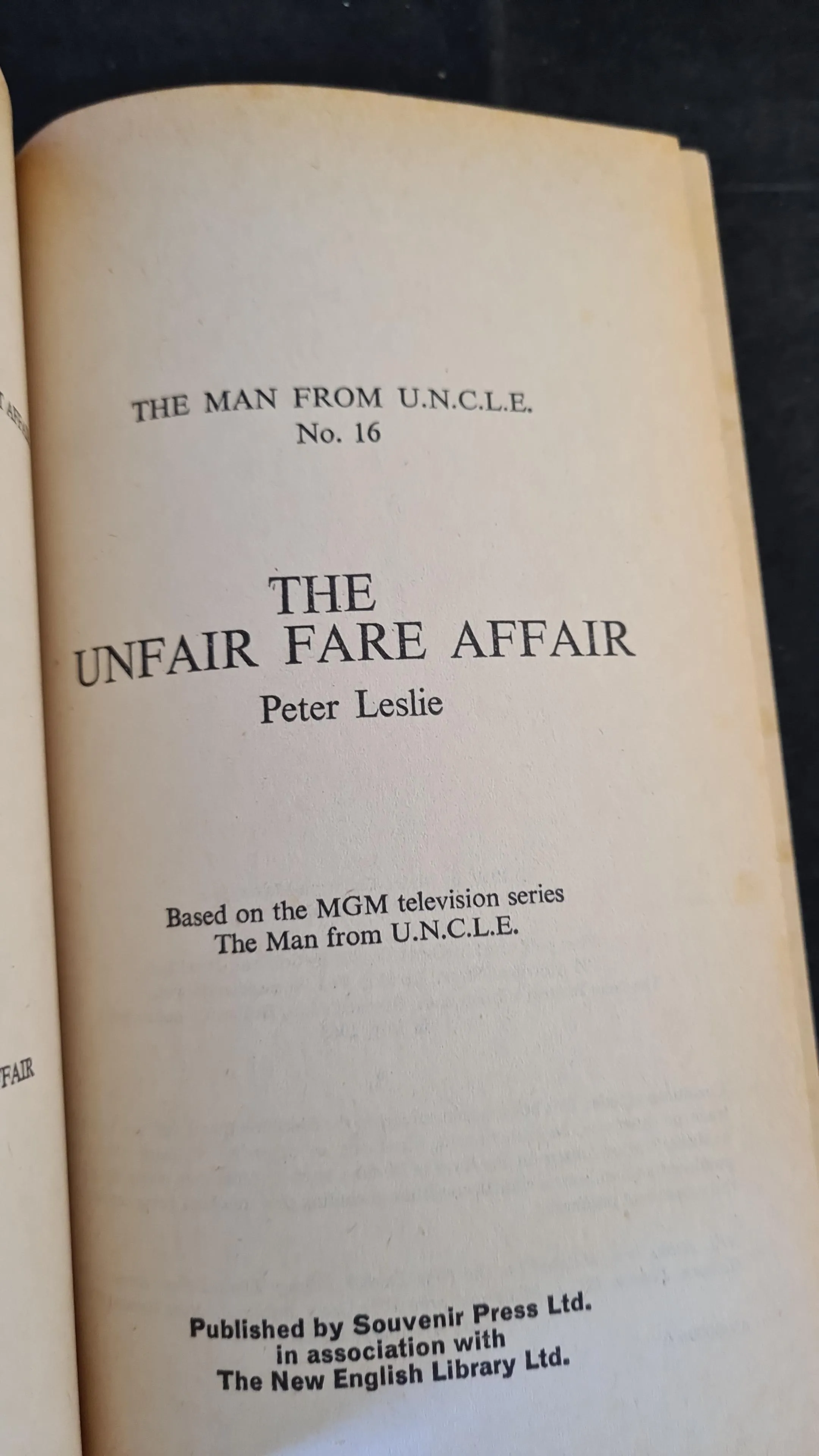 Michael Avallone - The Man From U.N.C.L.E. Four Square Book, 1966, 67 & 68, Set 1 - 16