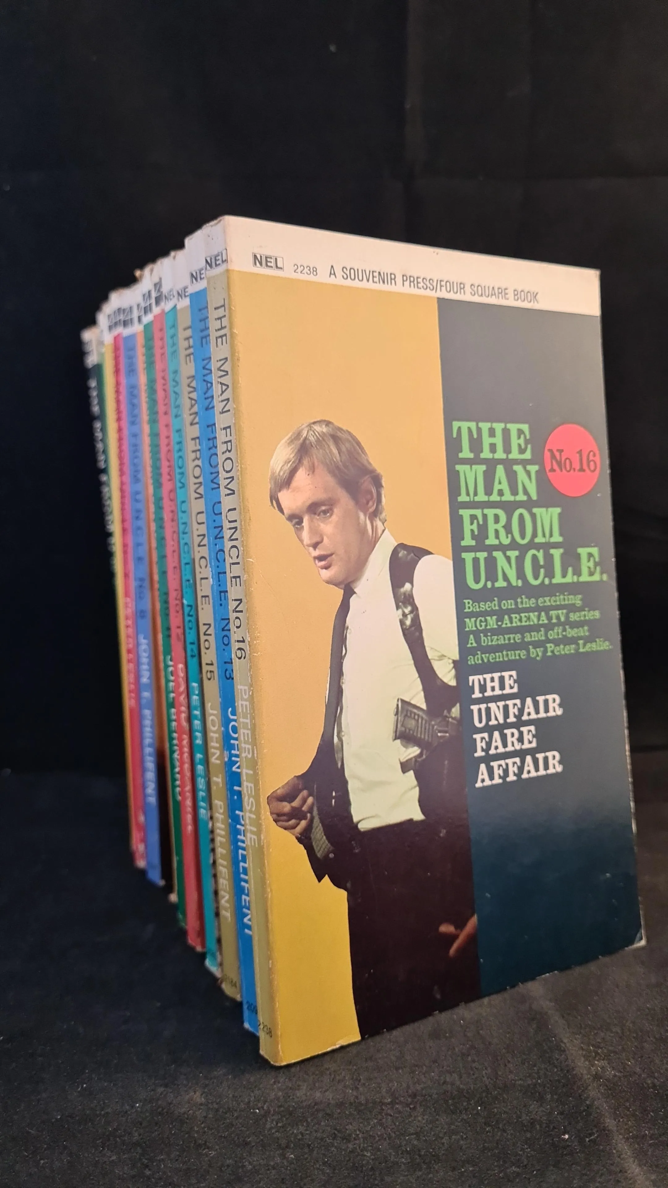 Michael Avallone - The Man From U.N.C.L.E. Four Square Book, 1966, 67 & 68, Set 1 - 16