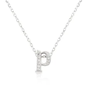 Micro-Pave Initial P Pendant