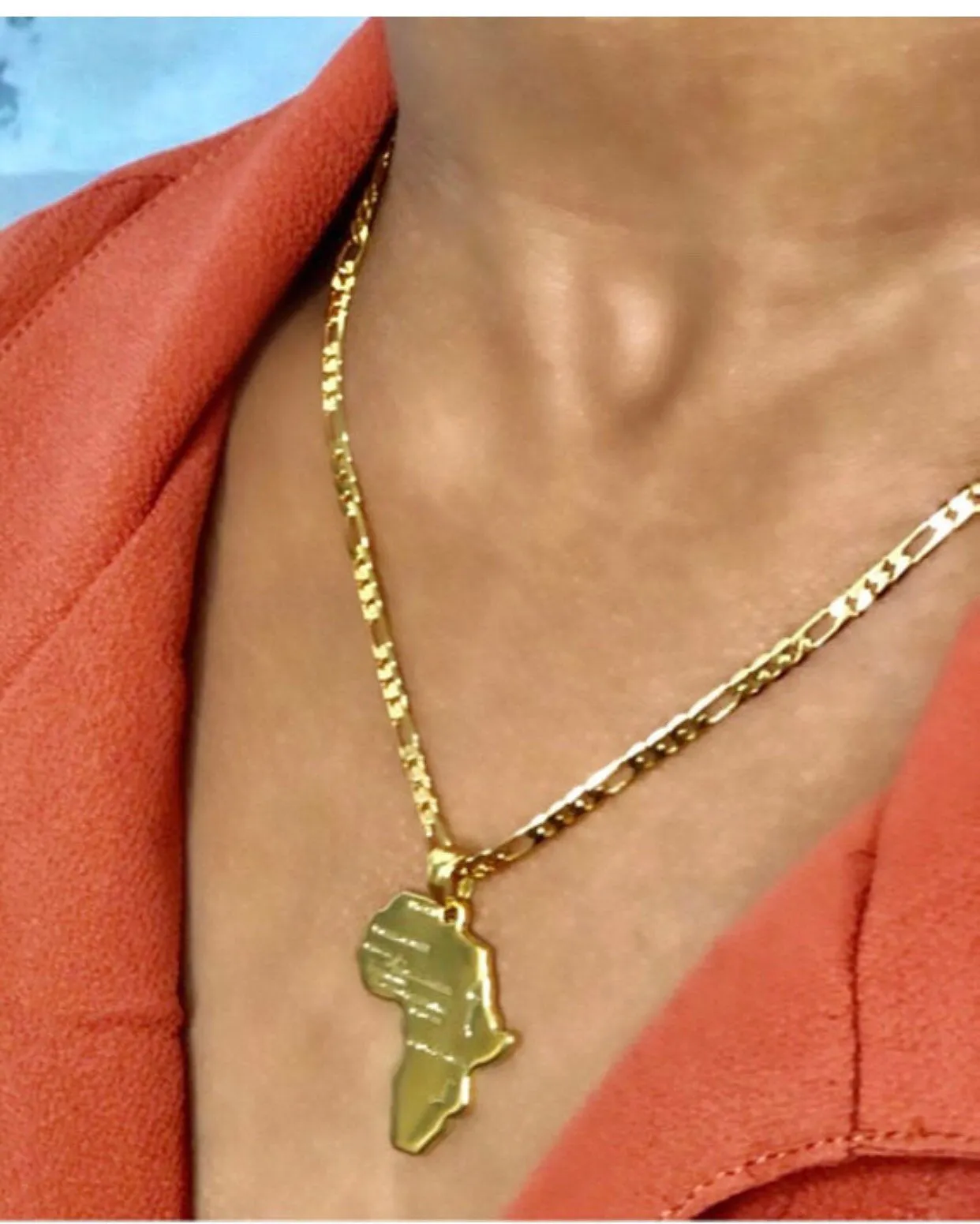 Mini africa necklace ,silver africa necklace , mini africa map ,cute silver africa necklace,gold africa
