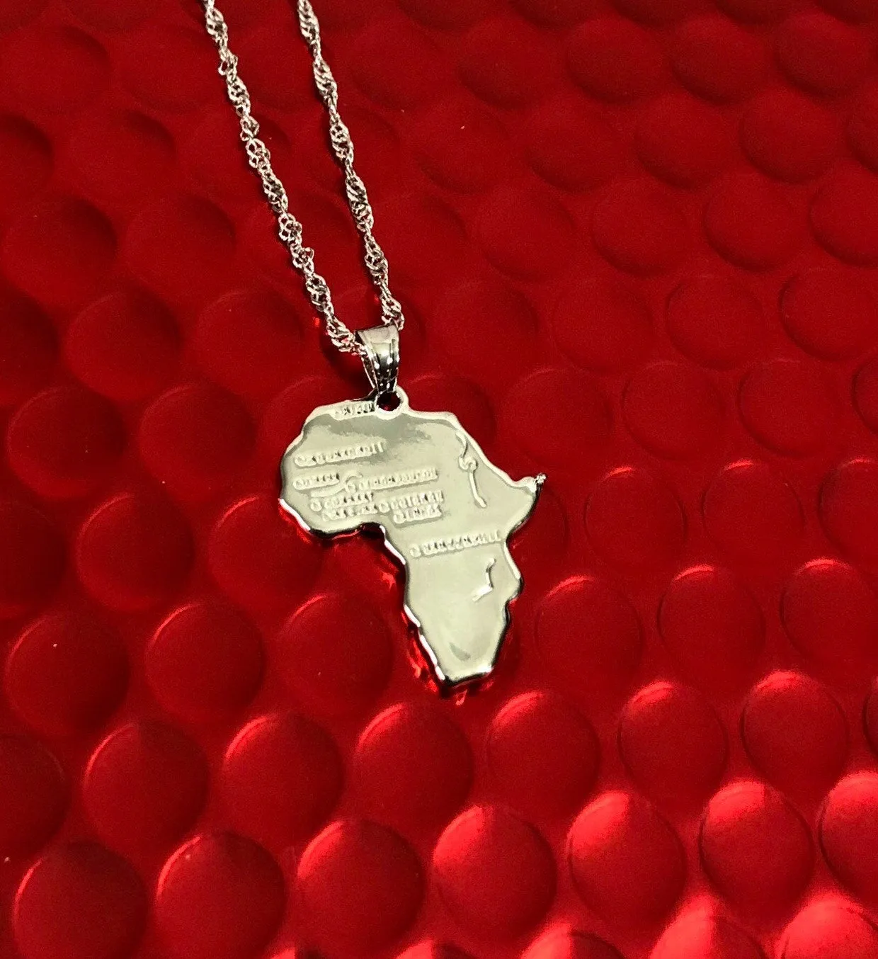 Mini africa necklace ,silver africa necklace , mini africa map ,cute silver africa necklace,gold africa