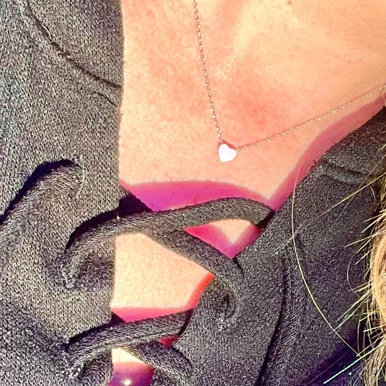 Mini Double-sided Color Heart Necklace