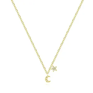 Mini Moon and Star Necklace