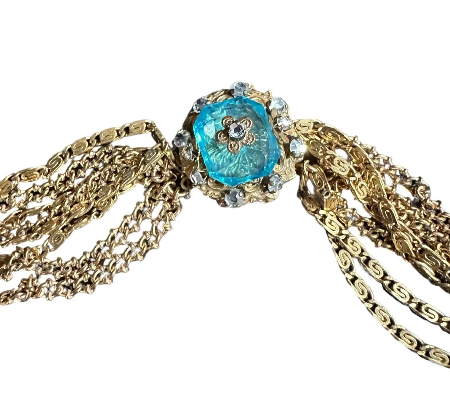 Miriam Haskell  Unsigned Spectacular Floral Motif Necklace